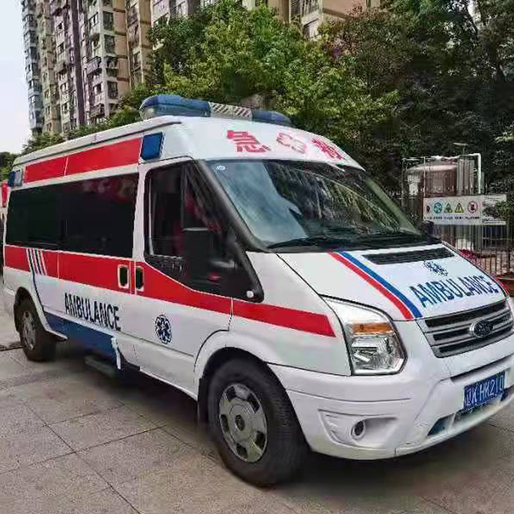 琼山长途救护车护送病人返乡